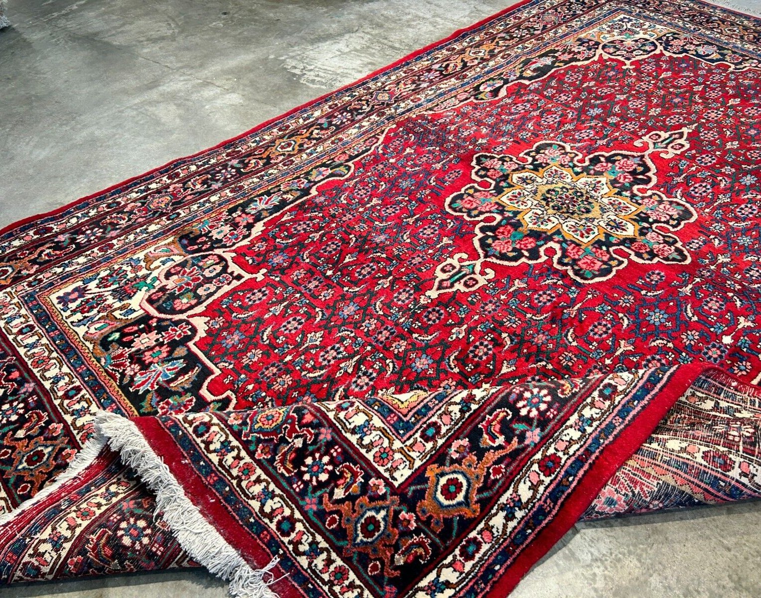 6'7"x10'6" Hand-Knotted 100% Wool Pile Bidjare Carpet - Area Rug