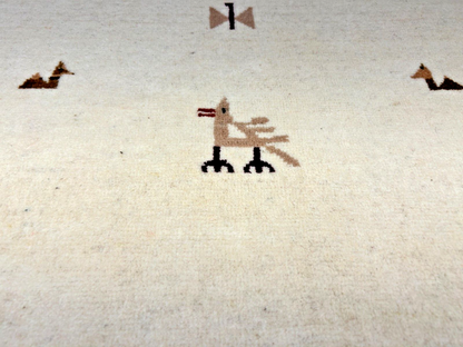 6'4"x9'9" Hand-Knotted 100% Wool Pile Gabeh Carpet - Area Rug