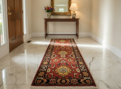 2'6"x8'1" Hand-Knotted 100% Wool Pile Runner Rug - Carpet