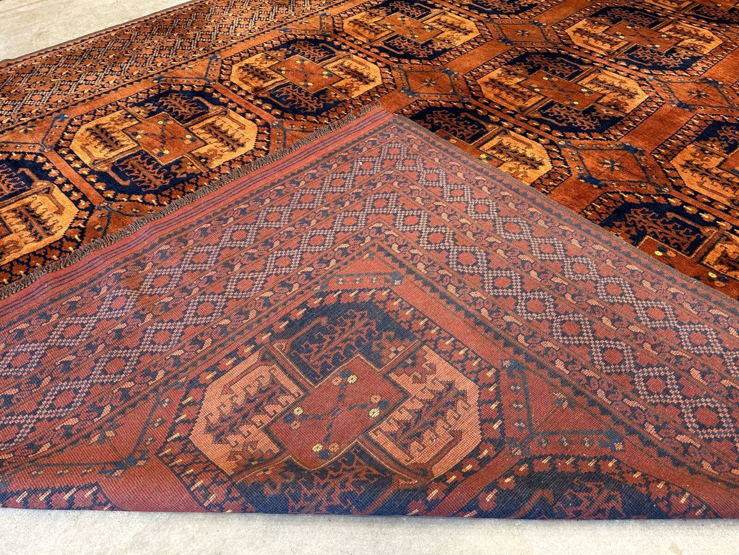 8'8"x12'1" Hand-Knotted 100%  Wool Pile Bokhara Rug