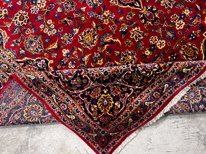 8'4"x12' Hand-Knotted 100% Wool Pile Kashane Area Rug - Signed