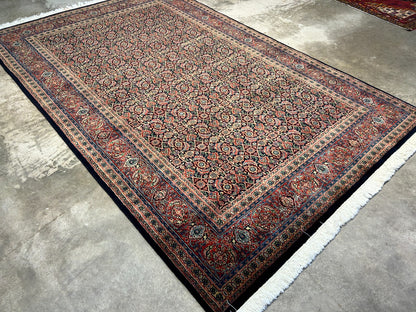 6'x9'2" Hand-Knotted 100% Wool Pile Herati Carpet - Area Rug