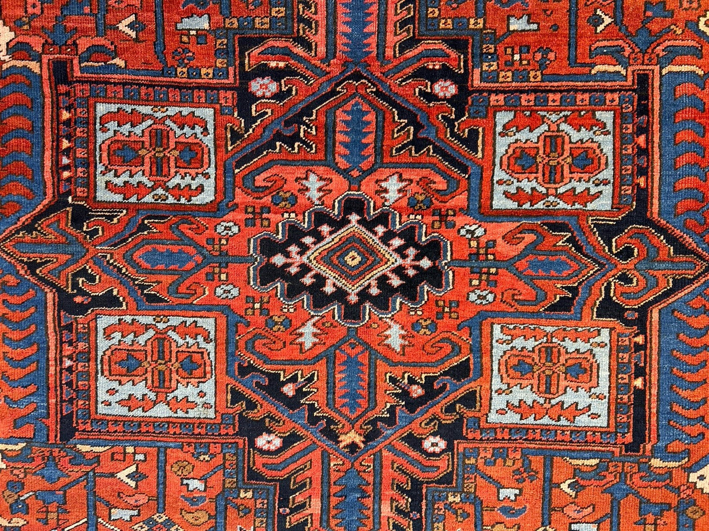 Collector Item- 7’9”x11’5” Antique Hand-Knotted 100% Wool Pile Serapie Area Rug