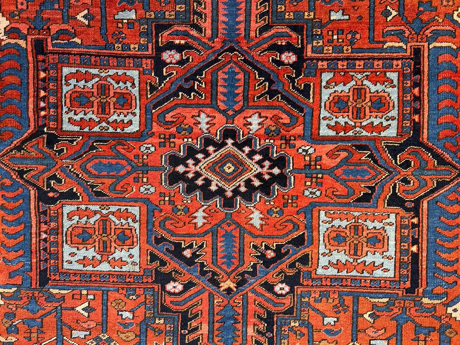Collector Item- 7’9”x11’5” Antique Hand-Knotted 100% Wool Pile Serapie Area Rug