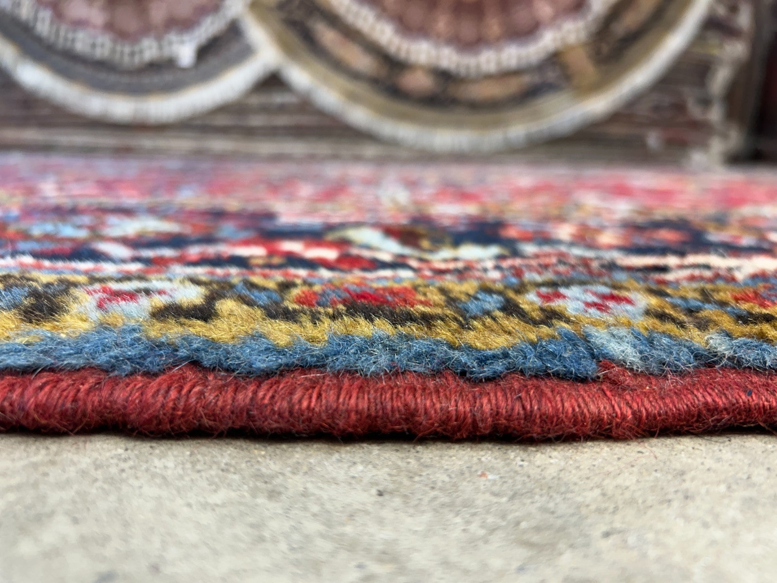 8'2"x10'8" Vintage Hand-Knotted 100% Wool Pile Herize Area Rug - Carpet