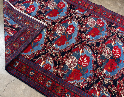 4'9" x 10'0'' Hand-Knotted 100% Lamb Wool Pile Sennehe Area Rug - Carpet