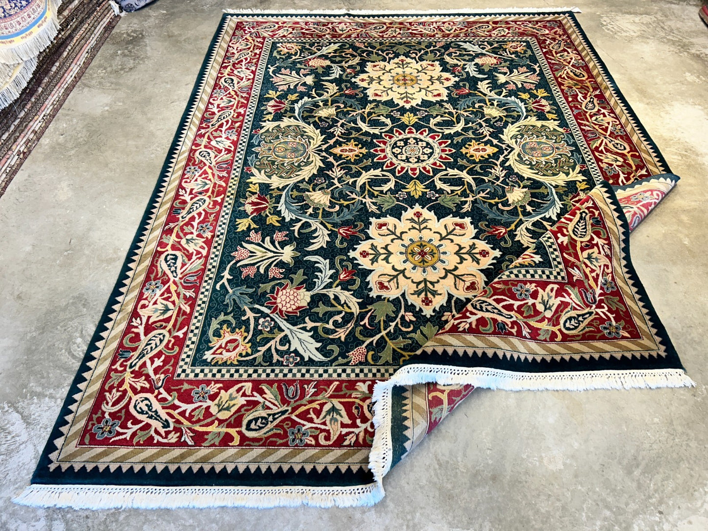 9'x12' Hand-Knotted 100% Wool Pile Oriental Rug