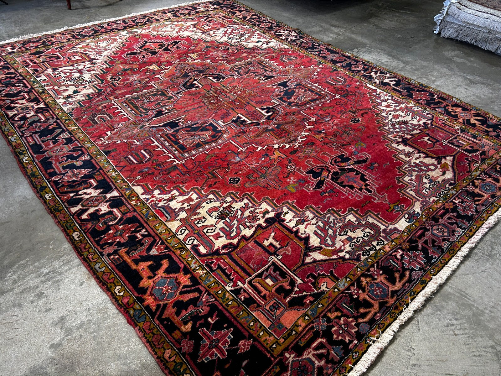 8'3" x 10'6'' Hand-Knotted 100% Wool Pile Herize Area Rug - Carpet