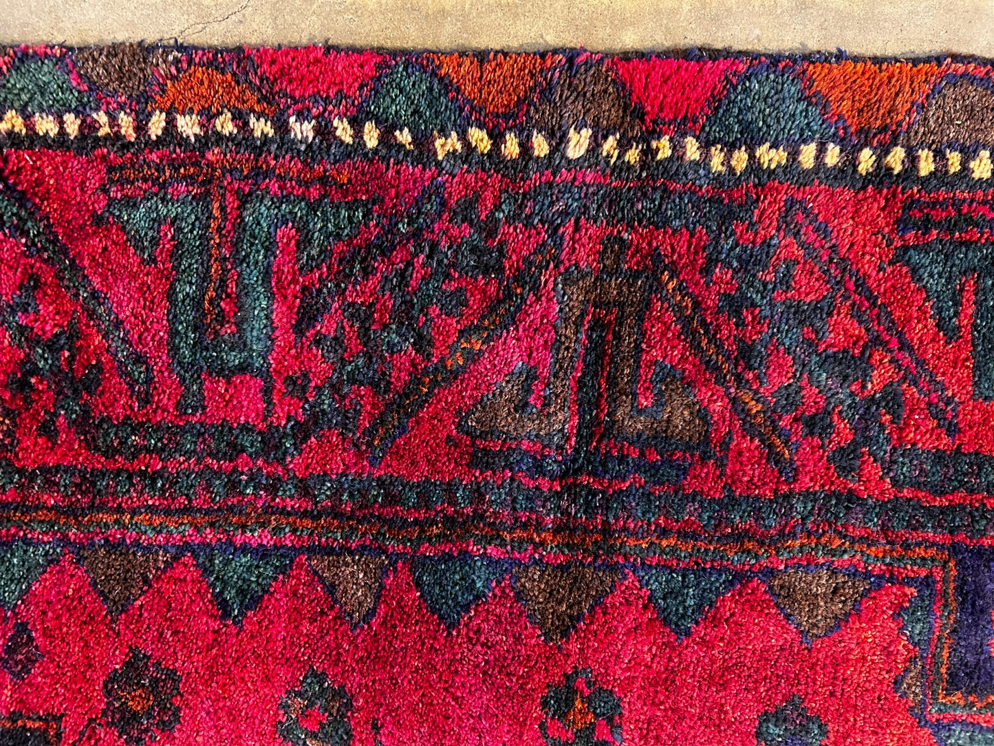 4'10" x 8'10" Hand-Knotted 100% Wool Pile Hamadane Area Rug - Carpet