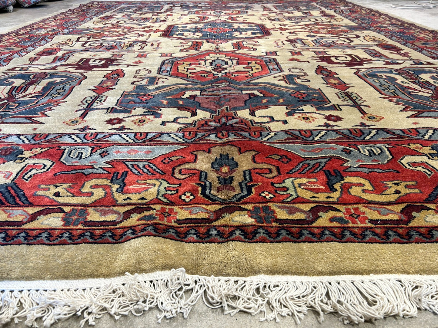 10'2"x13'11" Hand-Knotted 100% Wool Pile IndoHeriz Rug