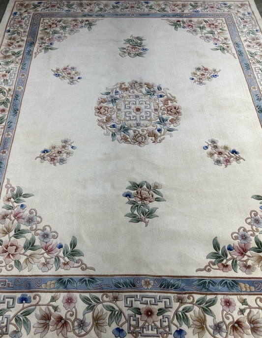 7’10”x10’1” Hand-Knotted 100% Wool Pile Oriental Area Rug - Carpet