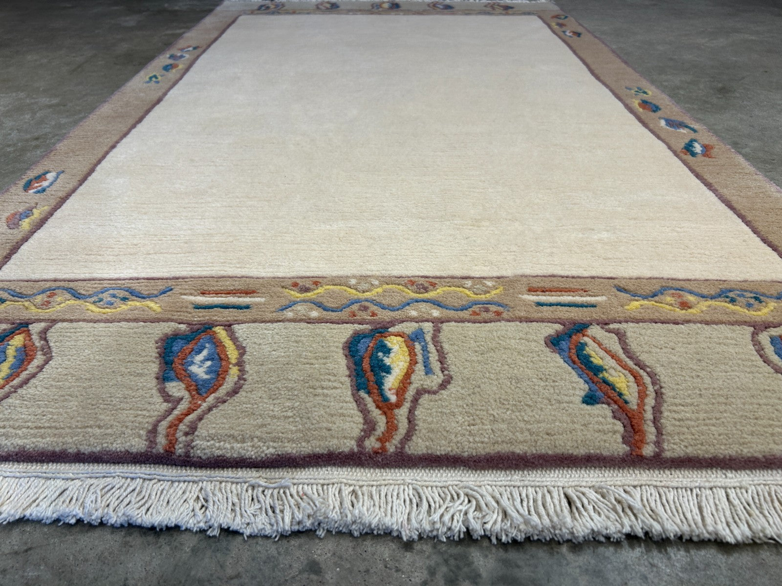 3'x5'3" Hand-Knotted 100% Wool Pile Nepali Area Rug - Carpet