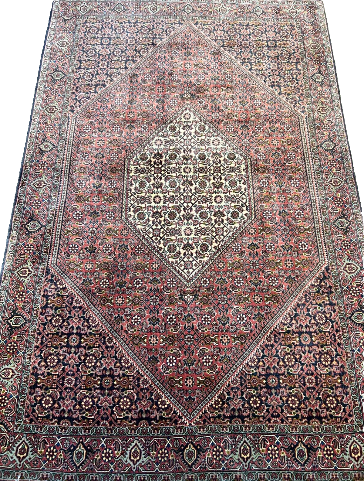 3'8"x5'10" Hand-Knotted 100% Wool Bidjare Carpet - Area Rug