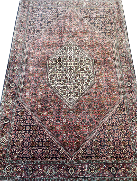3'8"x5'10" Hand-Knotted 100% Wool Bidjare Carpet - Area Rug