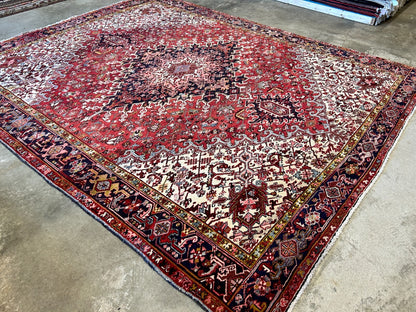 10'x12'4" Hand-Knotted 100% Lamb Wool Herize Carpet - Area Rug