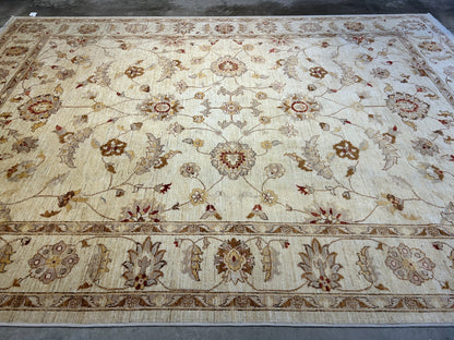 8'10"x12' Hand-Knotted 100% Wool Pile Oriental Rug
