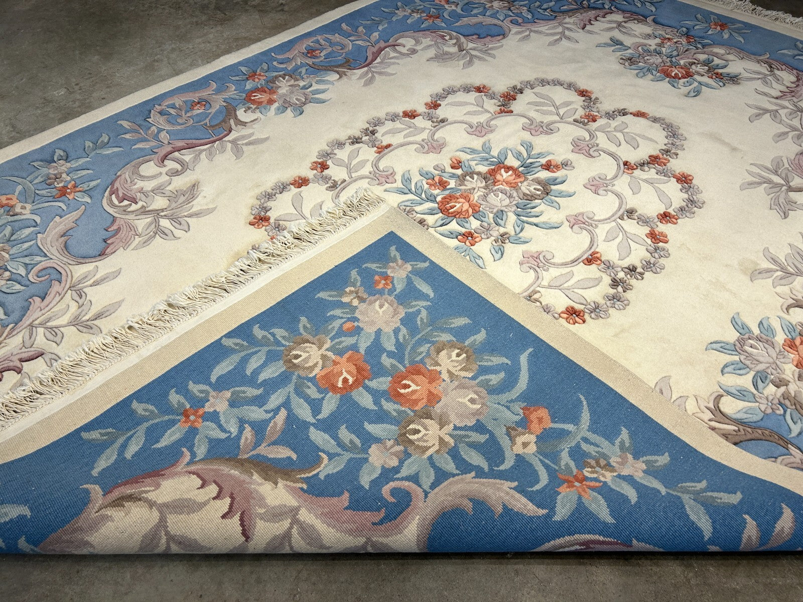 8'2" x 11'2" Hand-Knotted 100% Wool Carpet - Chinese Aubusson Area Rug