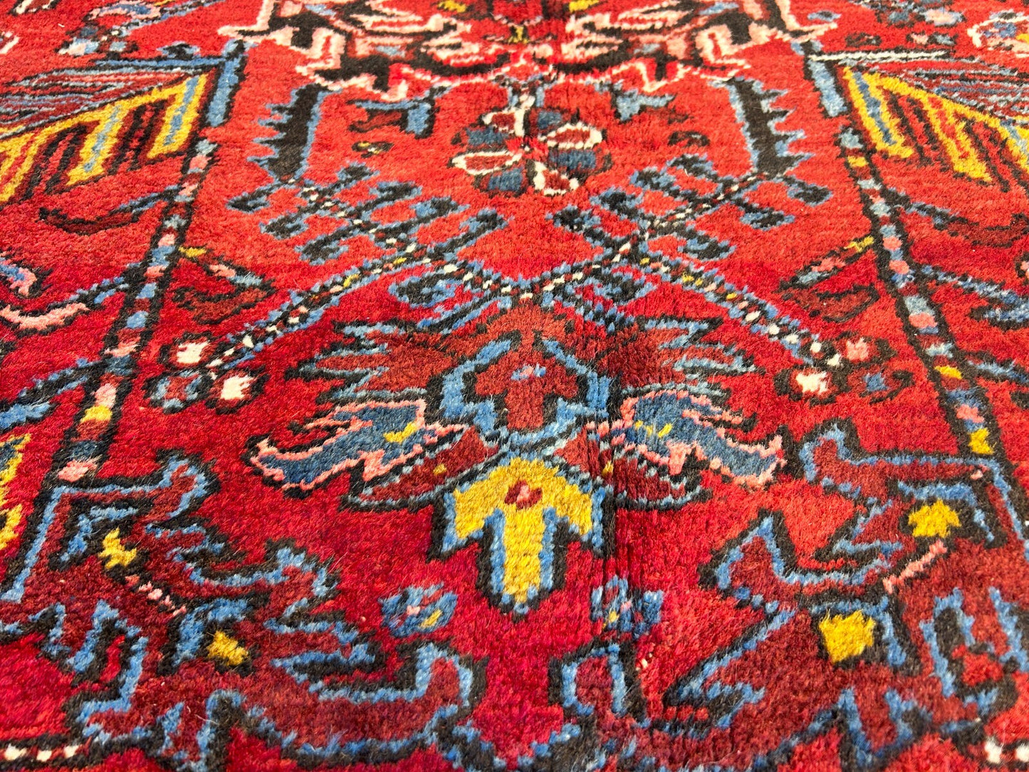 8'2"x10'11" Collector Antique 100% Wool Pile Herize Rug