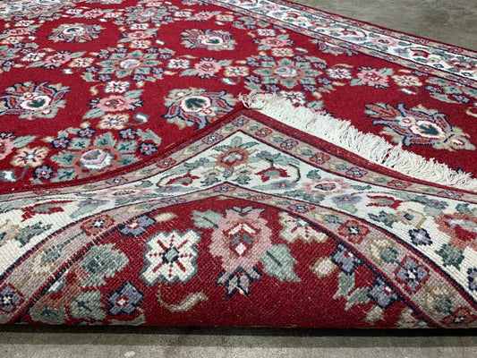 4'0" x 6'0" Hand-Knotted 100% Wool Pile Indian Area Rug
