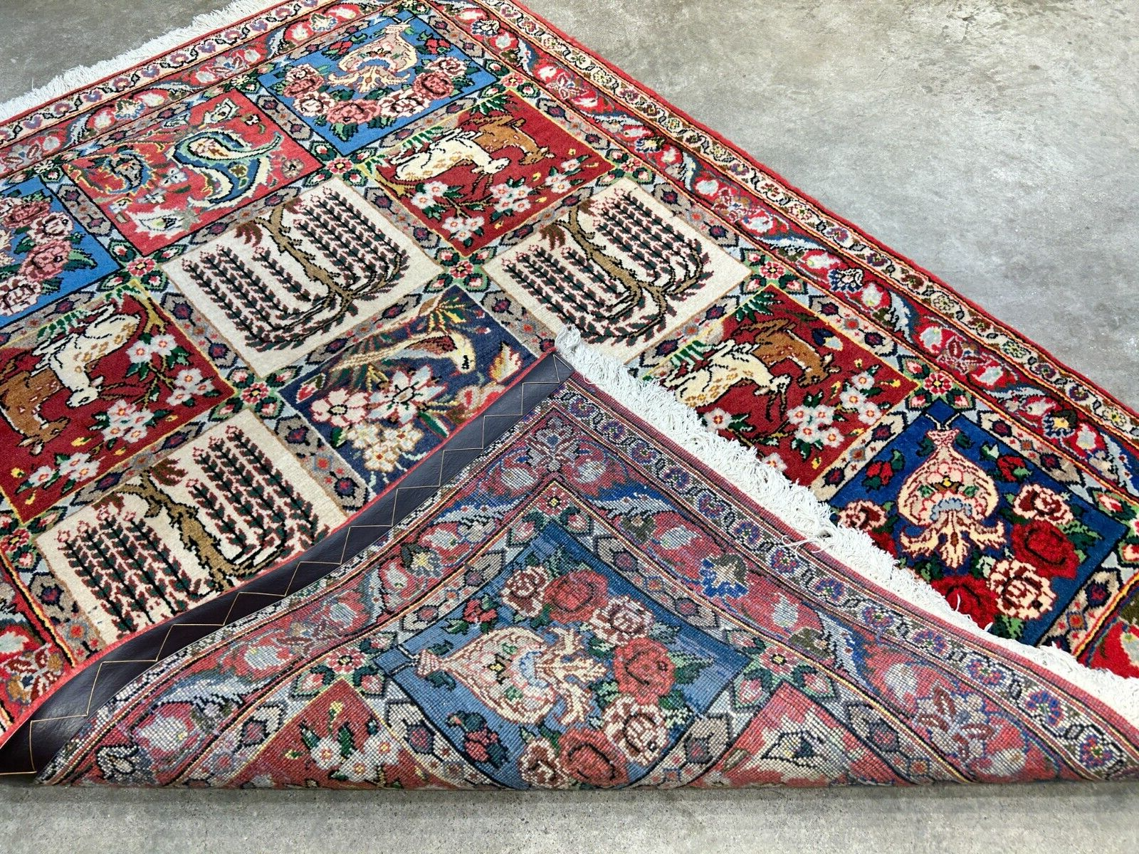 3'5"x5'2" Hand-Knotted 100% Lamb Wool Bakhtiarie Carpet - Area Rug
