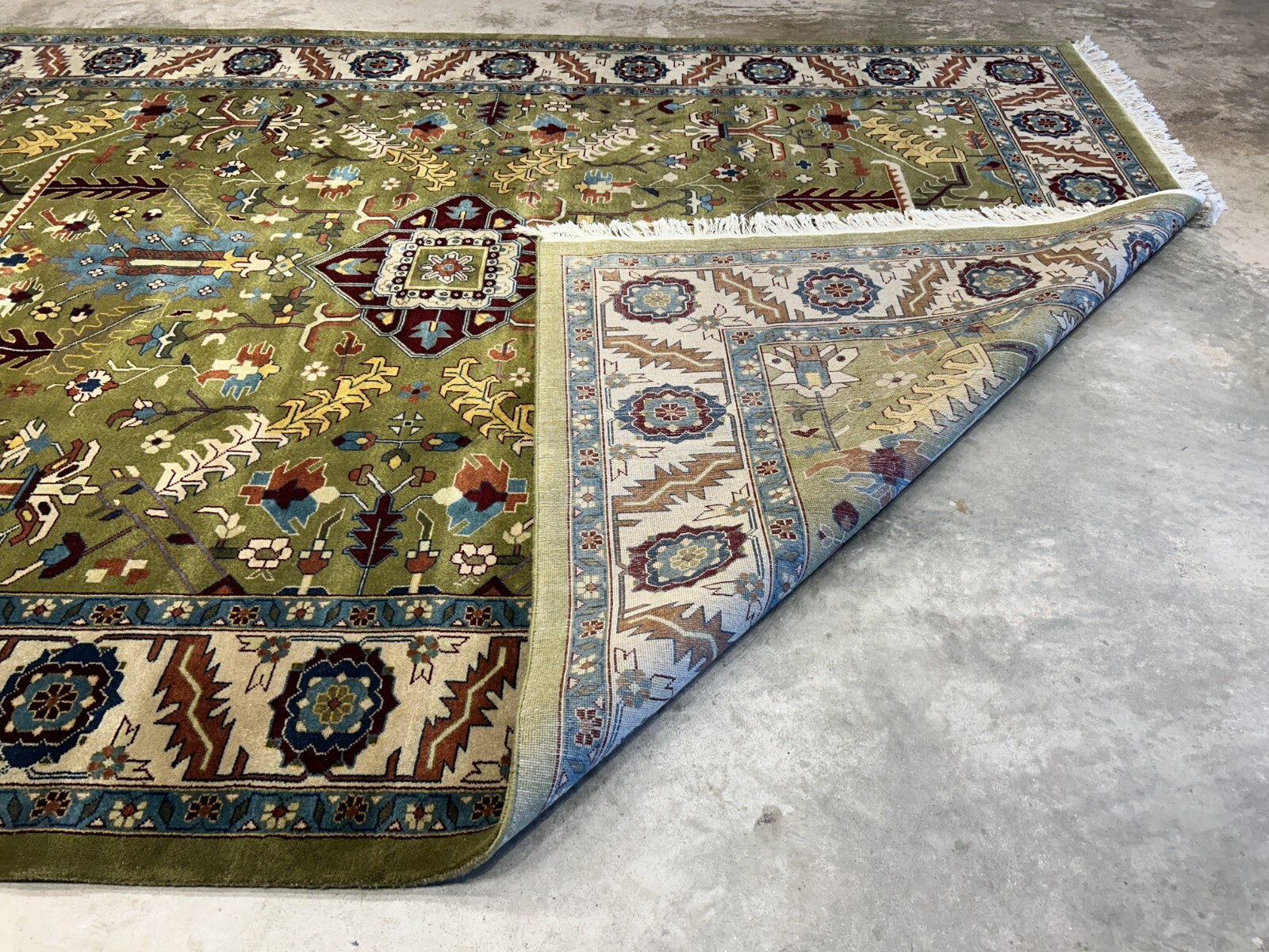 8'10"x11'8" Hand-Knotted 100% Wool Pile Oriental Rug