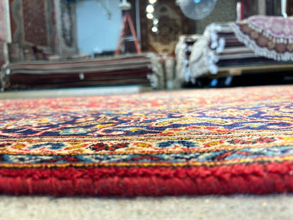 6'4"x9'11" Hand-Knotted 100% Wool Pile Kashanne Carpet - Area Rug