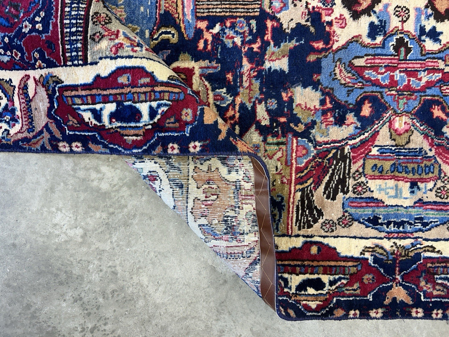 8’2”x11’2” Antique Hand-Knotted 100% Wool Pile Tabrize Area Rug - Carpet