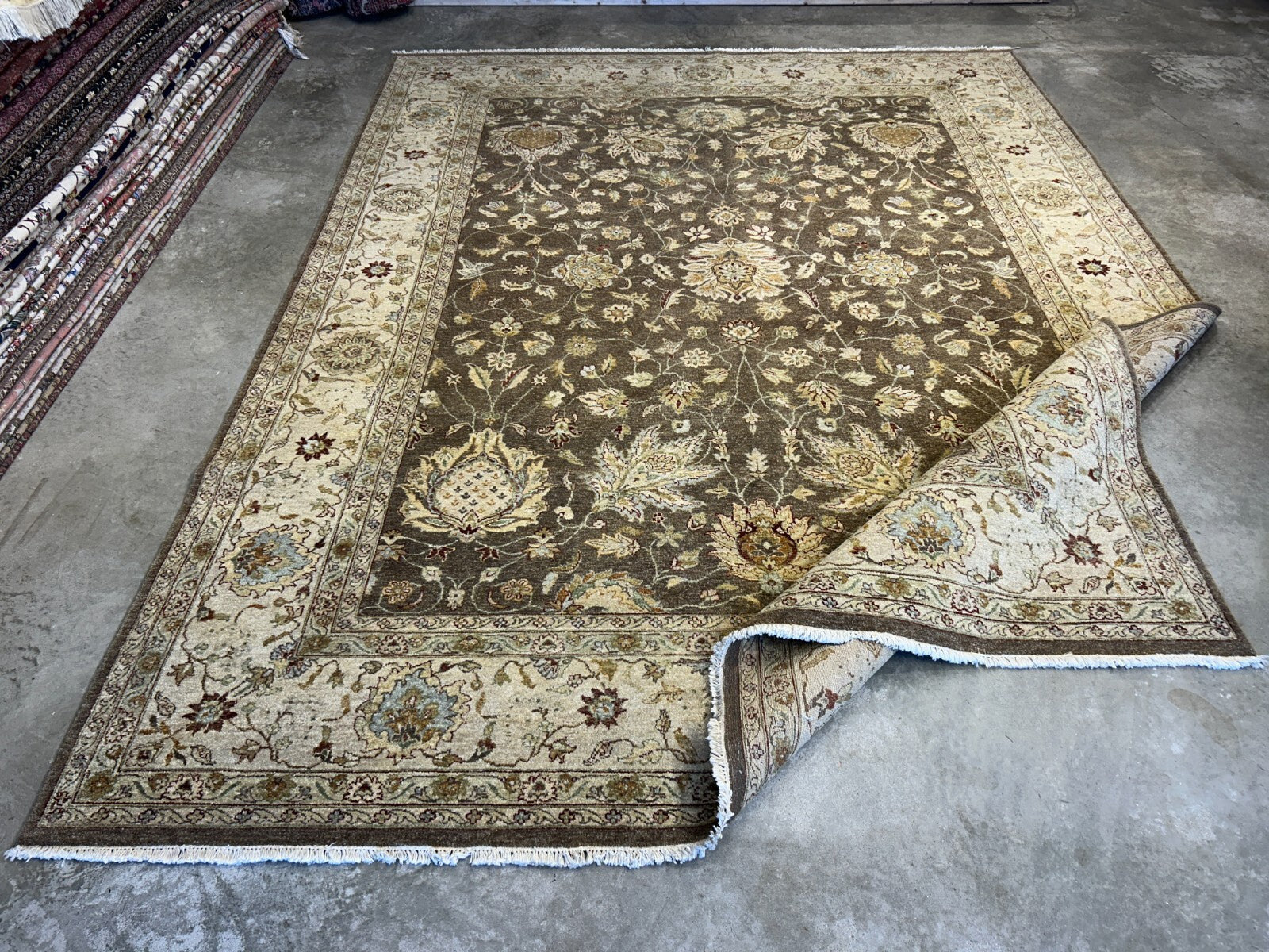 9'x12' Hand-Knotted 100% Wool Pile Agra Rug