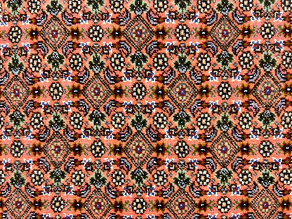 6'10"x10'1" Fine Hand-Knotted Wool & Silk Blend Tabrize Mahi Carpet - Area Rug