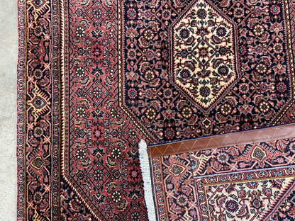 3'7"x6'1" Hand-Knotted 100% Wool Pile Bijare Carpet - Area Rug