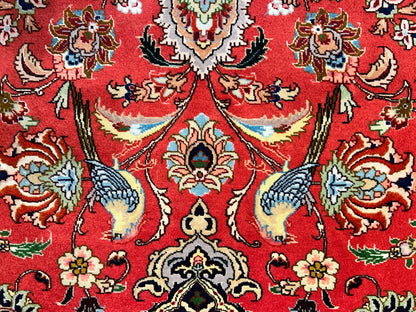 9'11"x12'10" Fine Hand-Knotted Wool & Silk Tabrize Rug