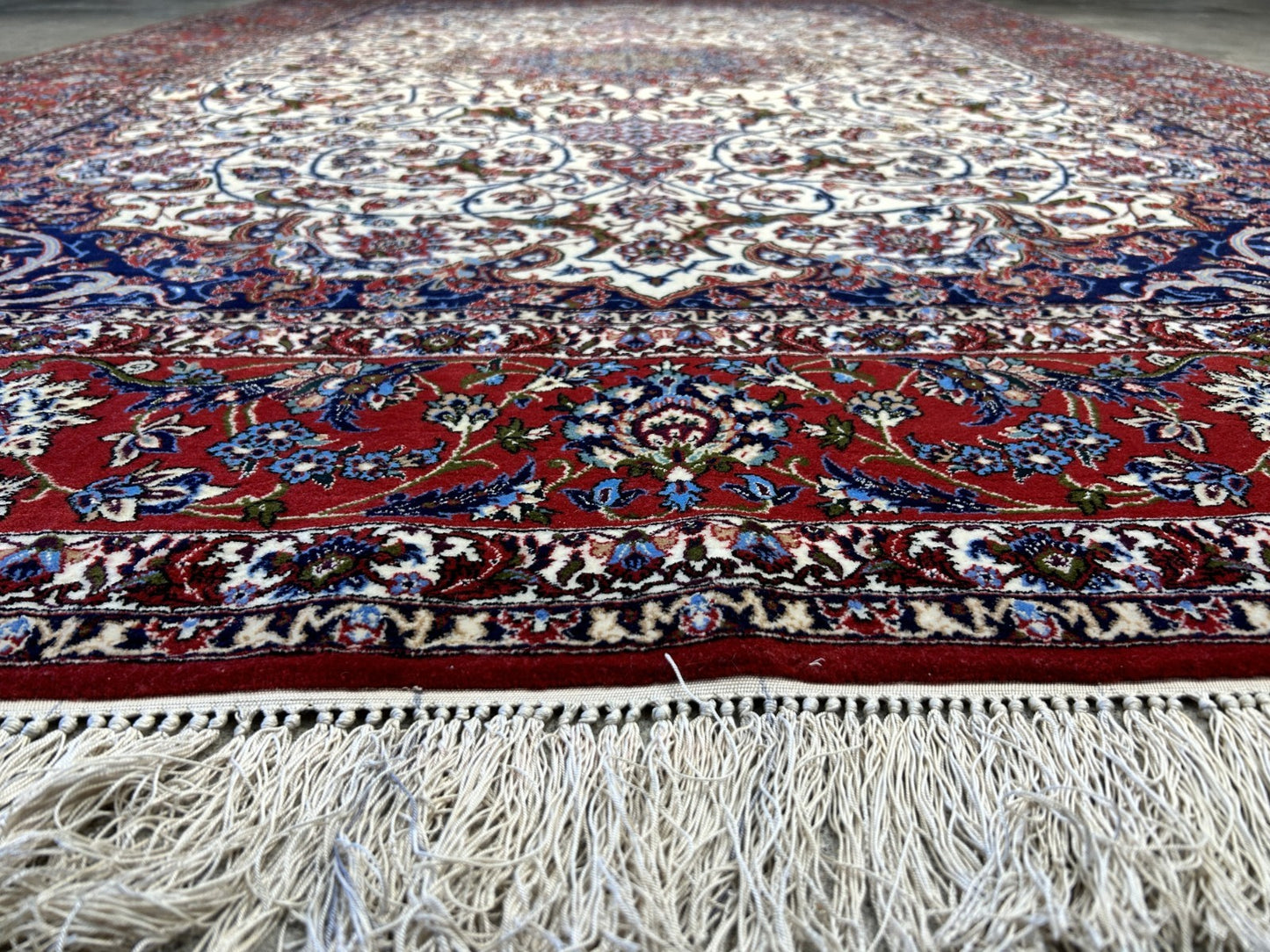 6'6"x10'2" Extra-Fine Hand-Knotted Wool & Silk  Isfahane Seirafian Rug - Signed