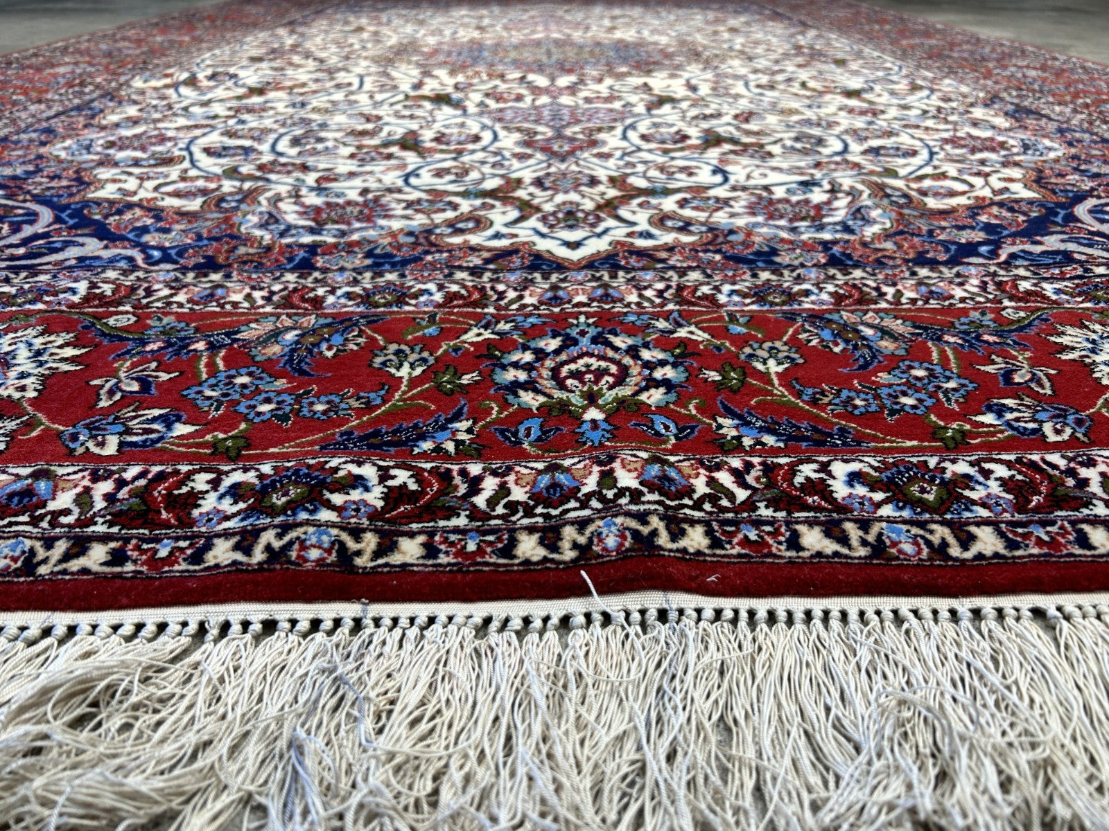 6'6"x10'2" Extra-Fine Hand-Knotted Wool & Silk  Isfahane Seirafian Rug - Signed