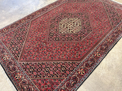 3'8"x5'10" Hand-Knotted 100% Wool Bidjare Carpet - Area Rug