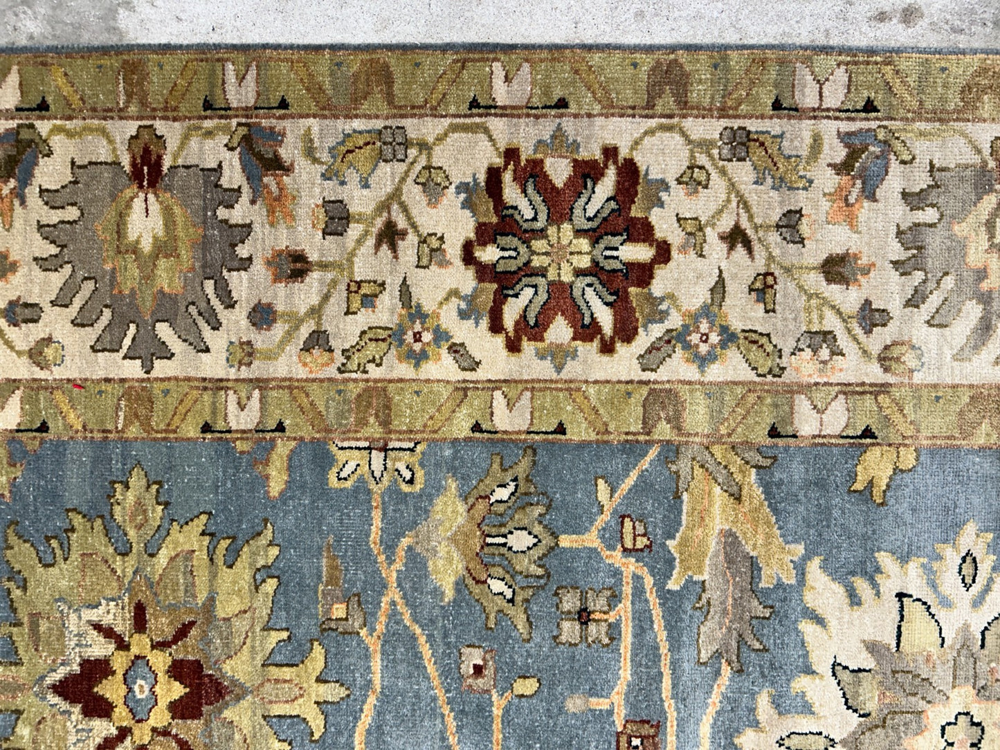 9'x12' Hand-Knotted 100% Wool Pile Mahal Design Carpet - Area Rug