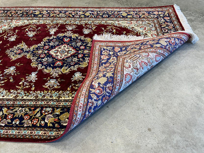 3'3"x5' Exquisite Fine Hand-Knotted 100% Silk Qume Area Rug