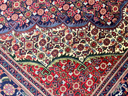 6'7"x9'4" Hand-Knotted 100% Wool Pile Tabrize Fishe Design Carpet - Area Rug