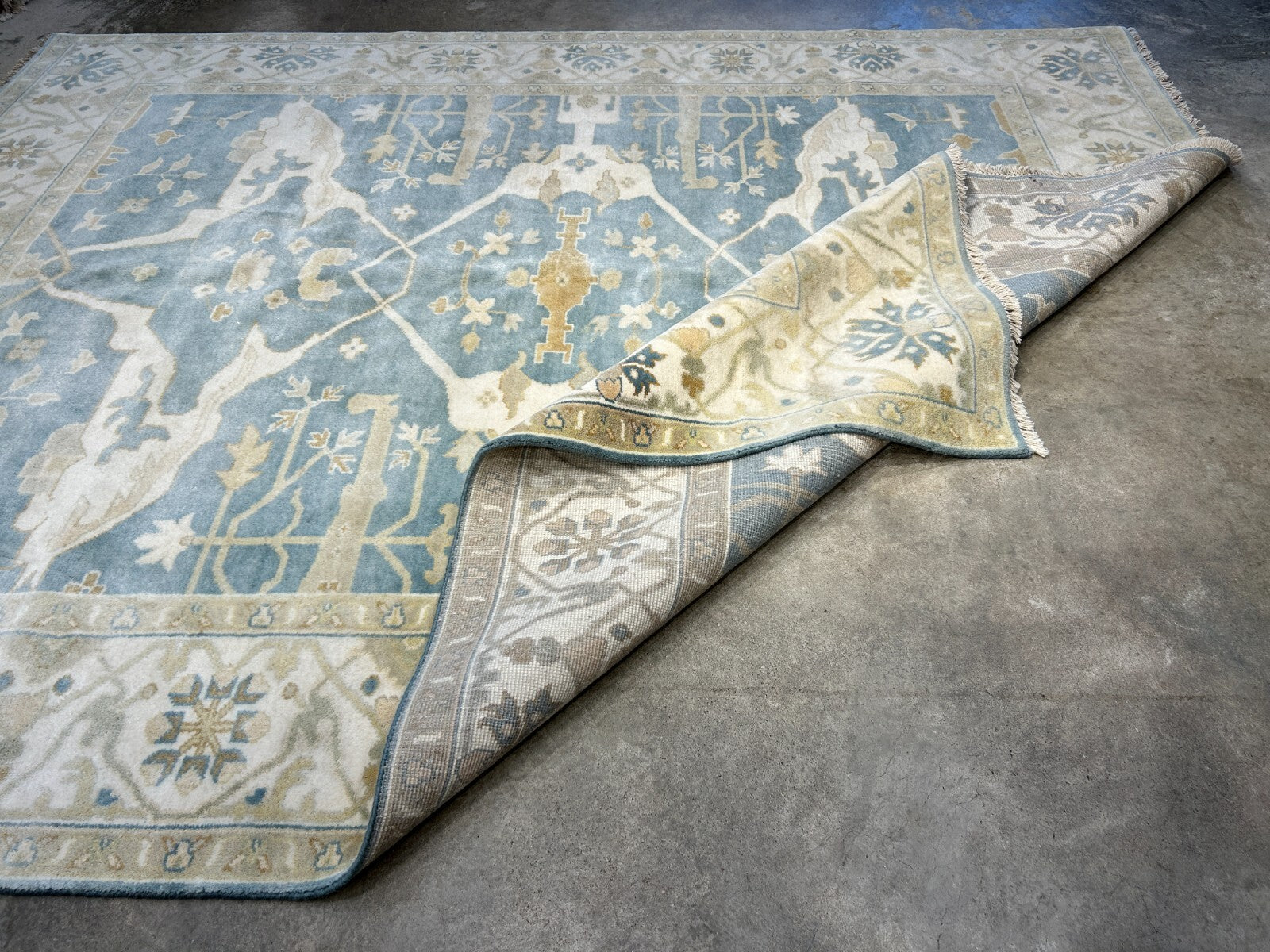 7'10" x 10'0" Hand-Knotted 100% Wool Carpet - Indian Oushak Area Rug