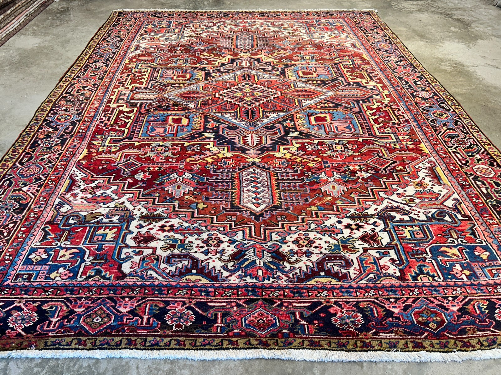 8'10"x12'1" Hand-Knotted 100% Wool Pile Herize Rug
