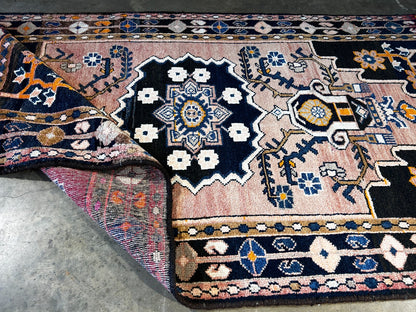 4'1" x 7'9'' Hand-Knotted 100% Wool Hamadane Area Rug