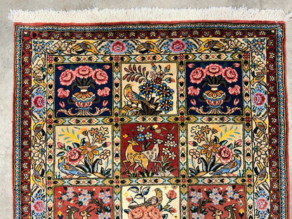 3'5"x5'2" Hand-Knotted 100% Lamb Wool Bakhtiarie Carpet - Area Rug