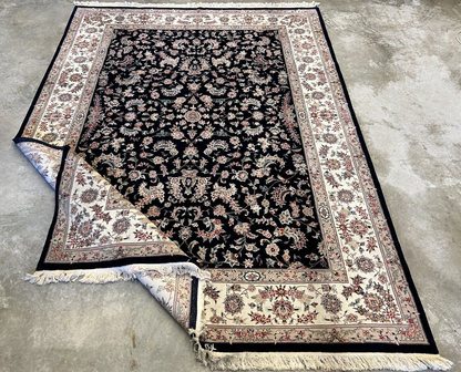 9'x12' Hand-Knotted Wool & Silk Pile Sinopersian Carpet - Area Rug
