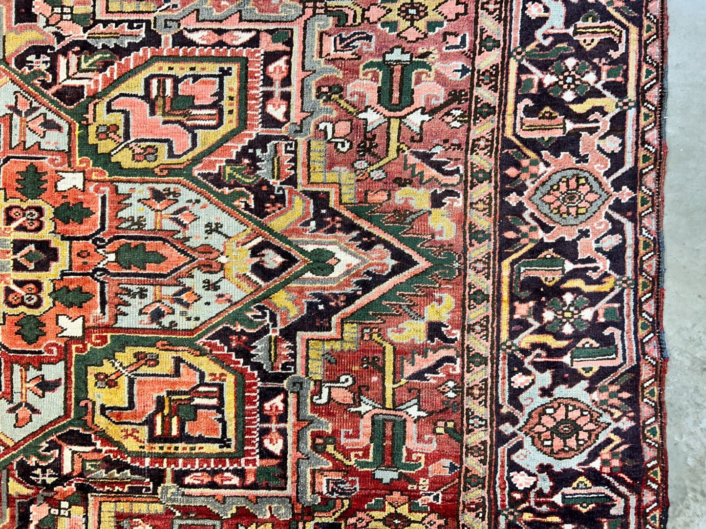 9'7"x12'8" Hand-Knotted 100% Lamb Wool Herize Carpet - Area Rug