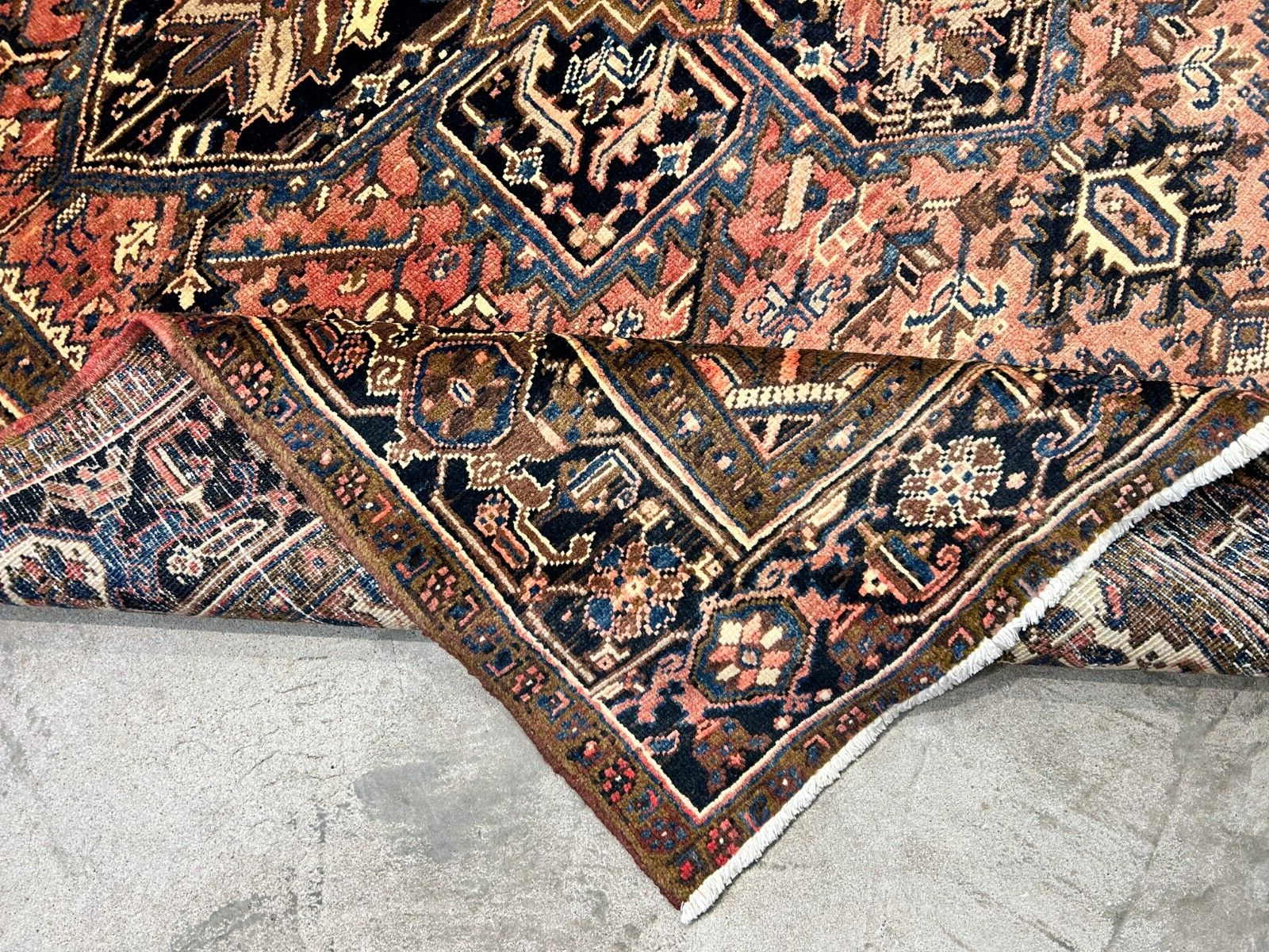 7'8"x8'10" Hand-Knotted 100% Wool Herize Carpet - Area Rug - Square Shaped