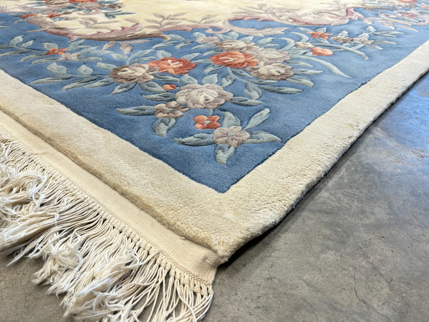 8'2" x 11'2" Hand-Knotted 100% Wool Carpet - Chinese Aubusson Area Rug