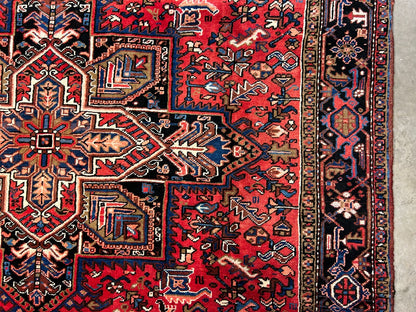 8'2"x11'1" Hand-Knotted 100% Wool Pile Herize Rug