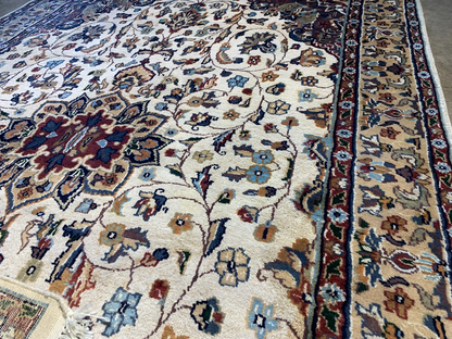 4'11"x8' Hand-Knotted 100% Kashmiri Silk Oriental Rug