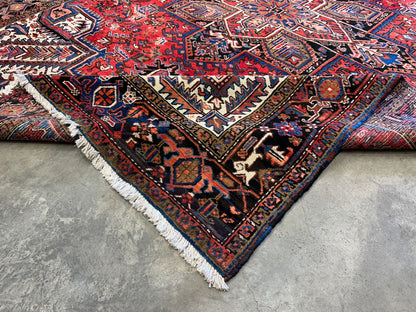 8'2"x11'1" Hand-Knotted 100% Wool Pile Herize Rug