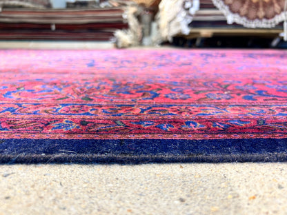 Collector Antique 8'6"x12' Extra Fine Hand-Knotted Wool Kashane Rug