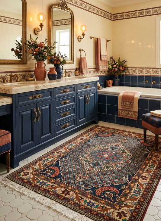 3'5"x5'2'' Hand-Knotted 100% Wool Bakhtiarie Area Rug - Area Carpet